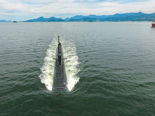 Brazil Navy Riachuelo class submarine conducts immersion tests