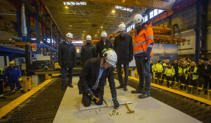 Construction of the first multi-role corvette starts at Rauma shipyard