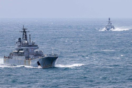 Royal Navy Shadows Russian Vessels In English Channel