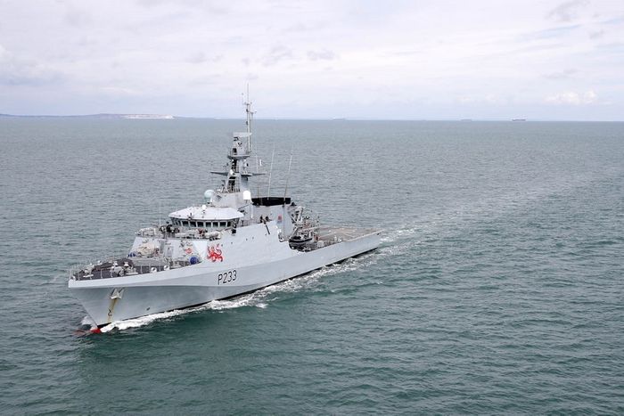Royal Navy Offshore Patrol Vessel HMS TAMAR visits the Solomons