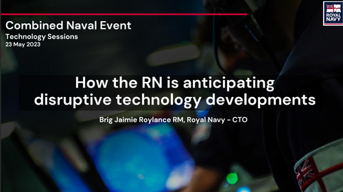4:15 PM - How the RN is anticipating disruptive technology developments