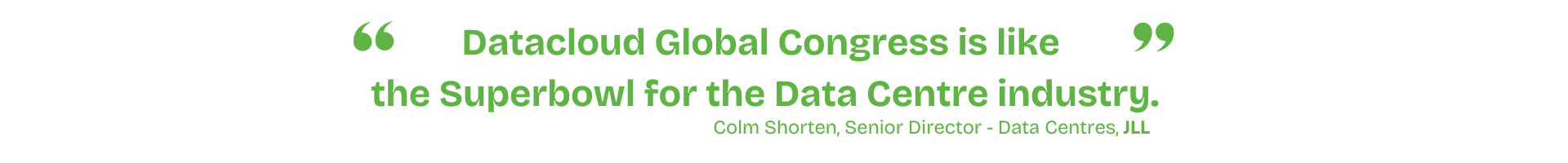 Datacloud Global Congress - testimonial