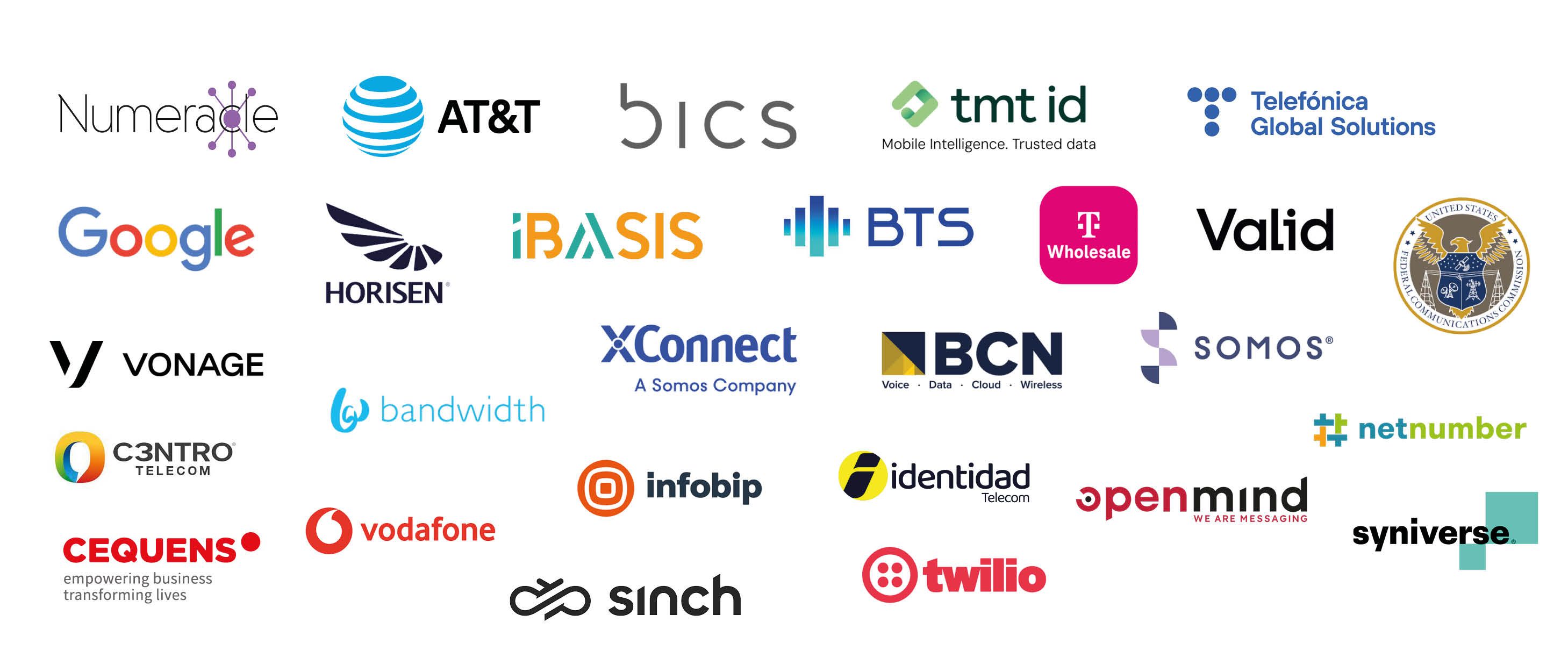 Logo cloud of previous attendees at the voice and leaders summit.