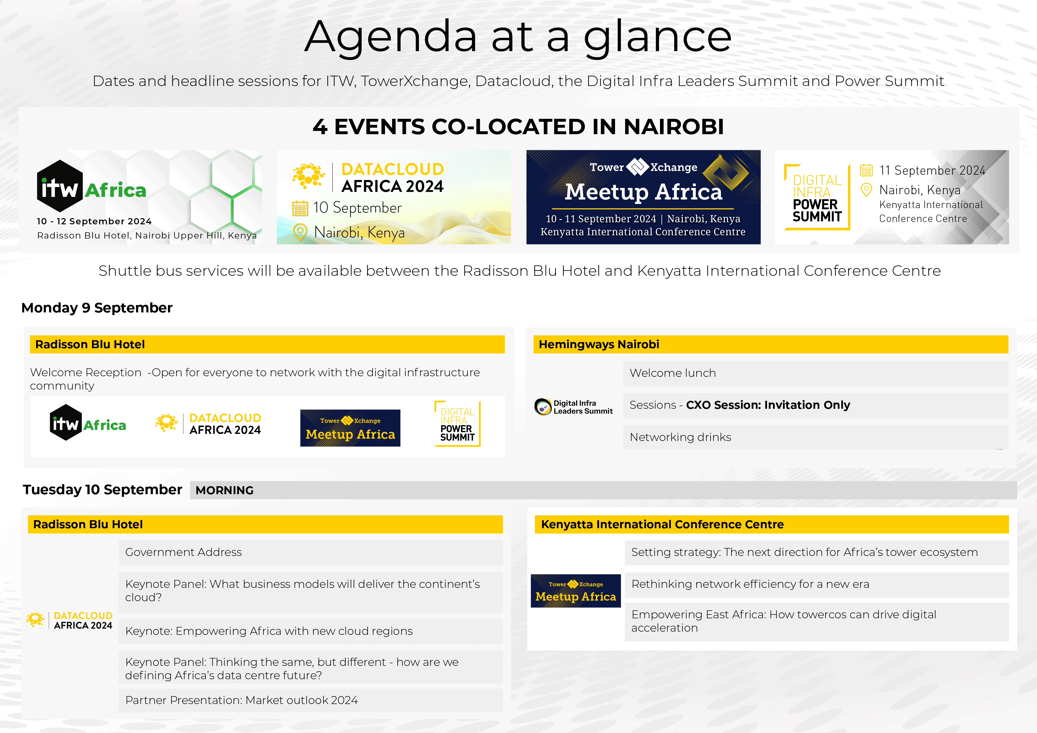 agenda at a glance 1