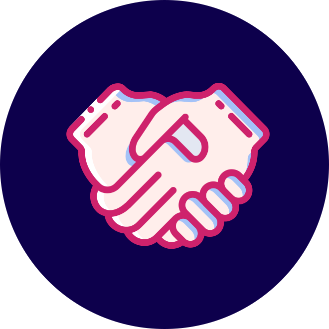 Icon image of two hands shaking