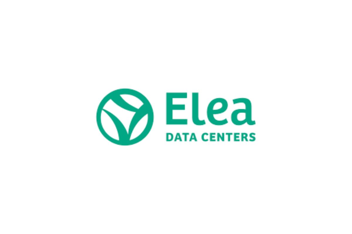 Elea Data Centers logo in teal with a circular abstract leaf icon.