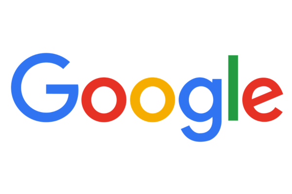 Google official logo with iconic blue, red, yellow, and green lettering.