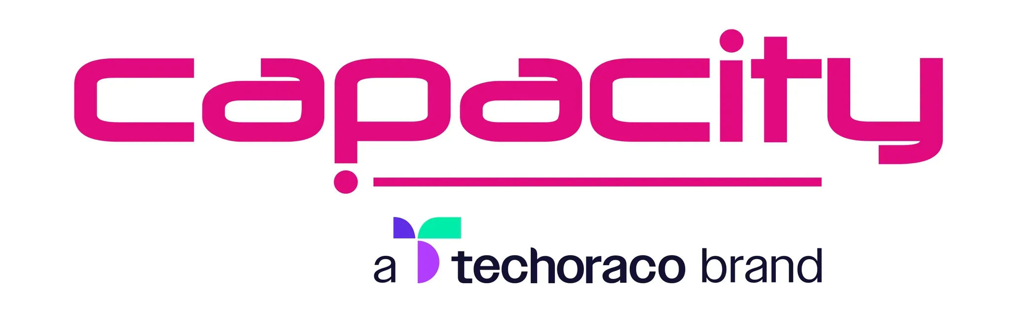 Capacity logo in magenta with the tagline 