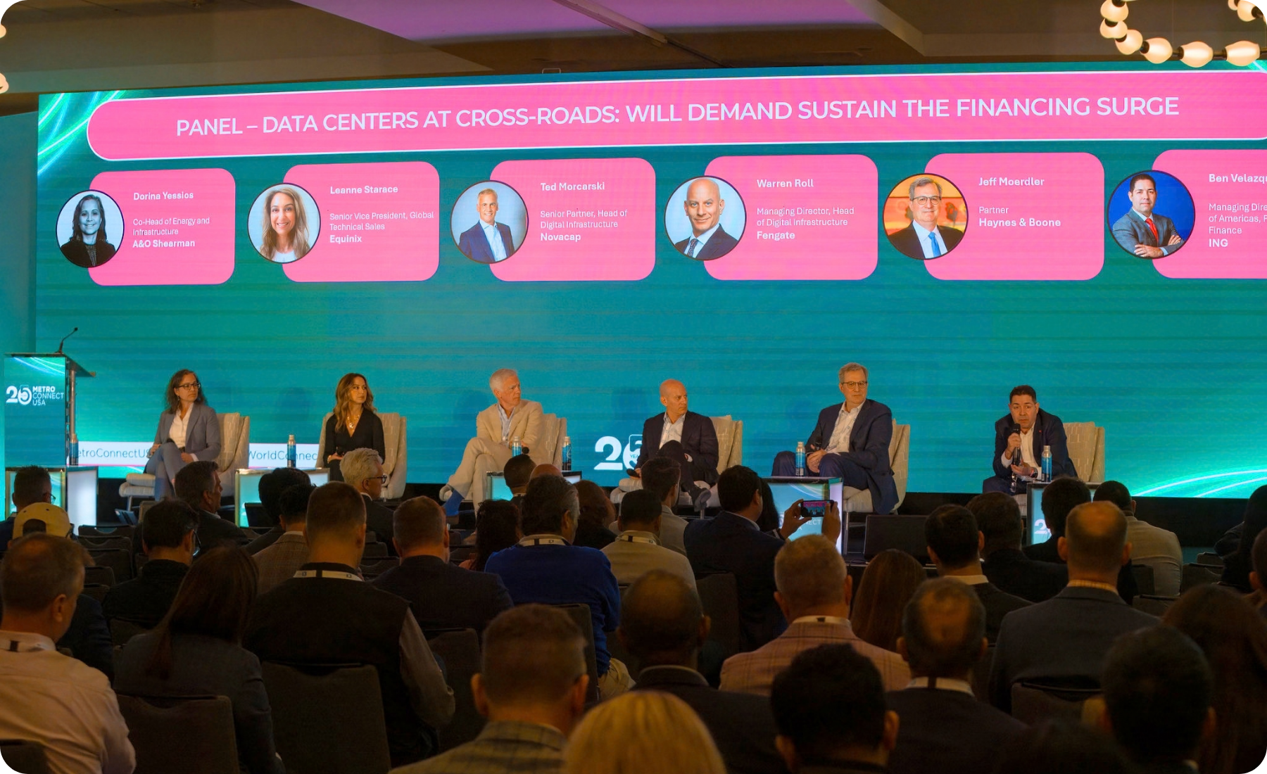 Data Center leaders on stage at Metro Connect USA