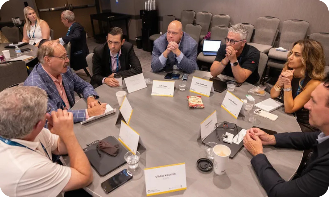Digital infrastructure executives taking part in a roundtable discussion at the Digital Infra Leaders Forum in Austin.