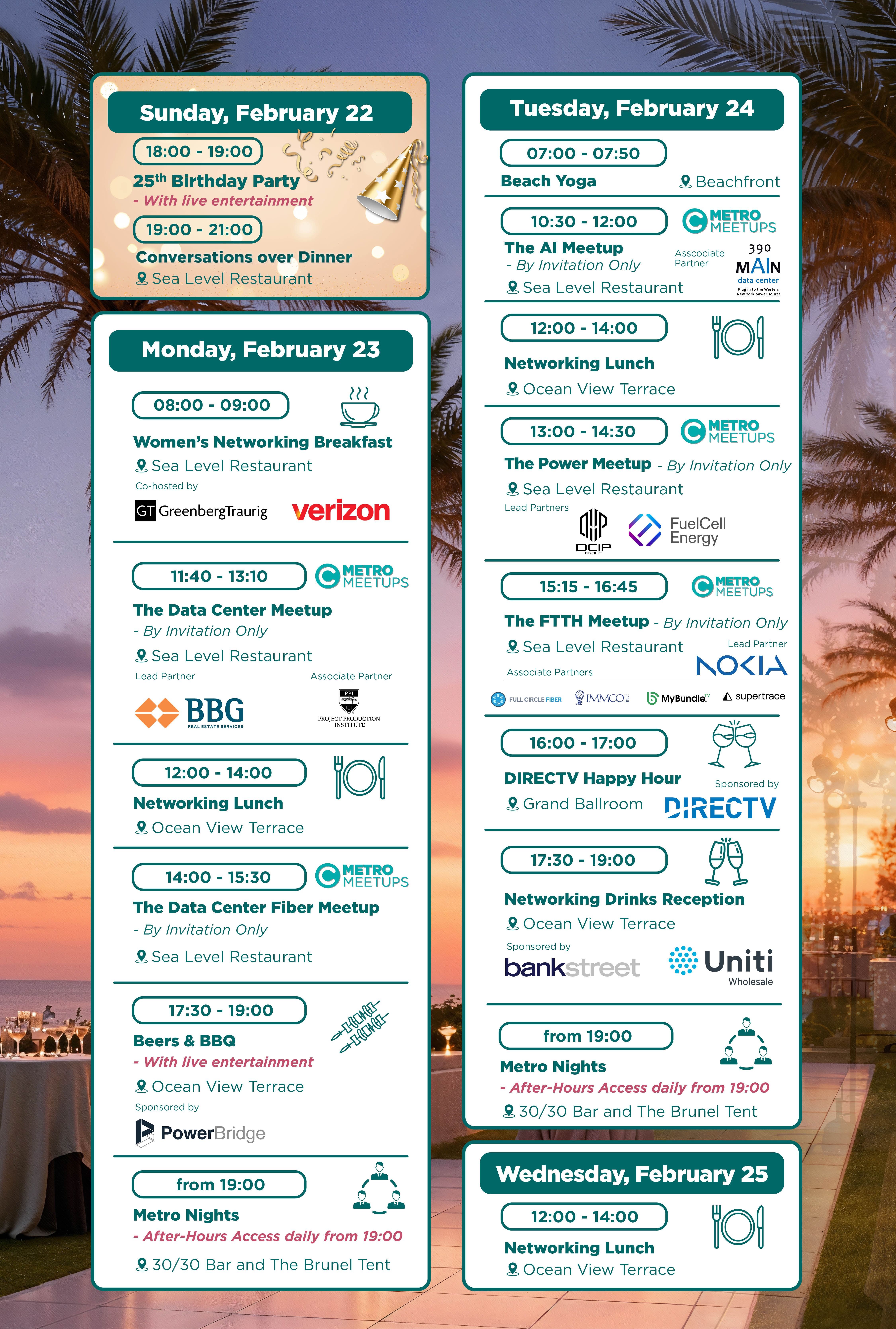 The Social Calendar at Metro Connect USA