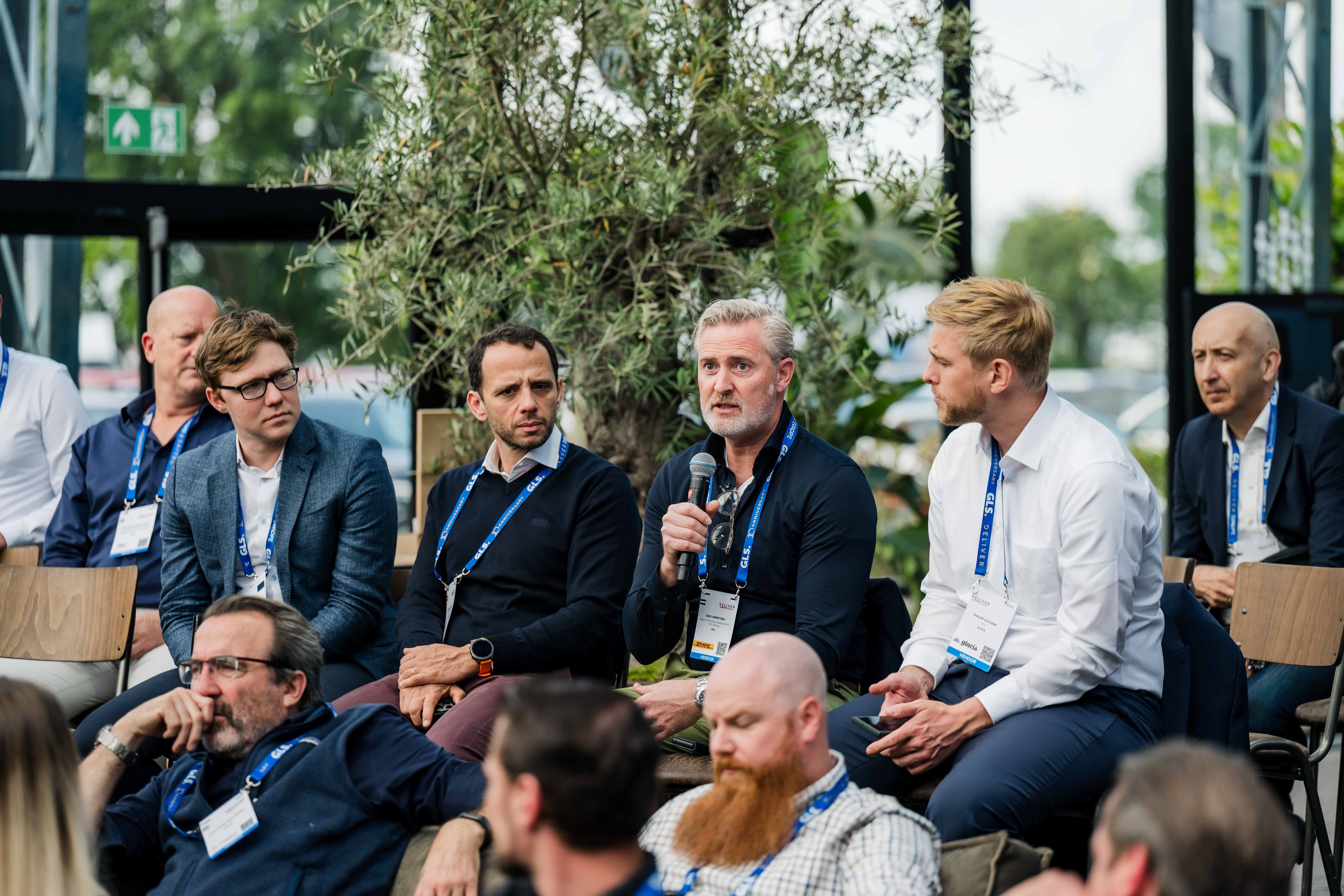 people talking at deliver