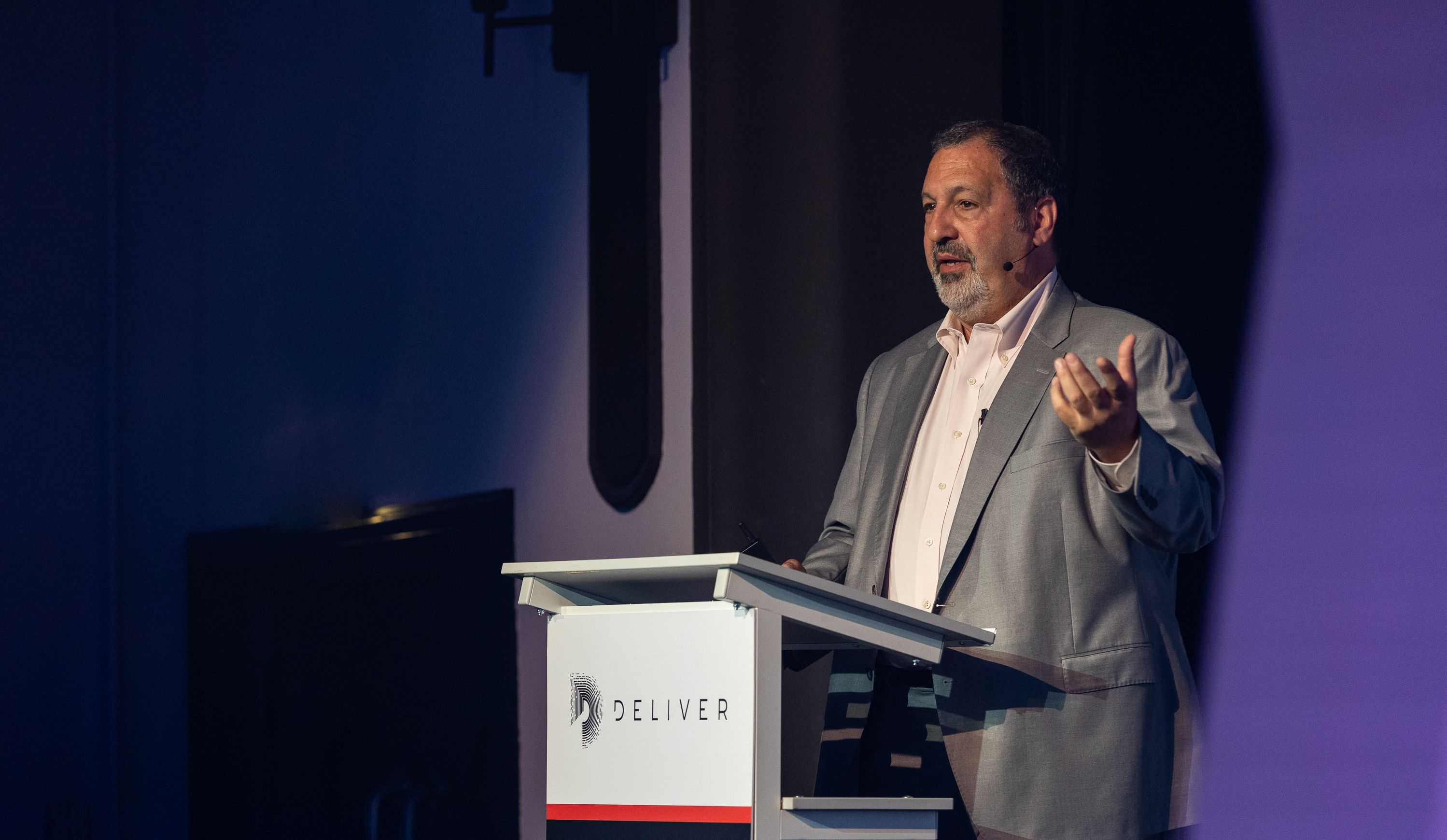 Man speaking on stage