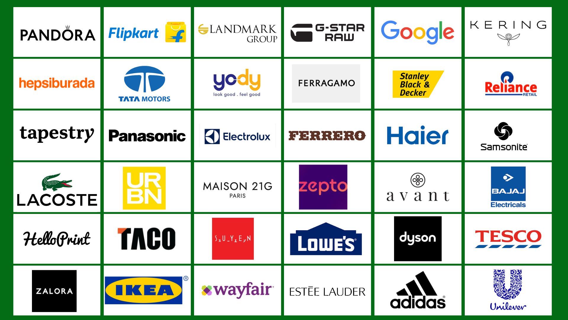 retailer logos who are part of the DELIVER Community. 