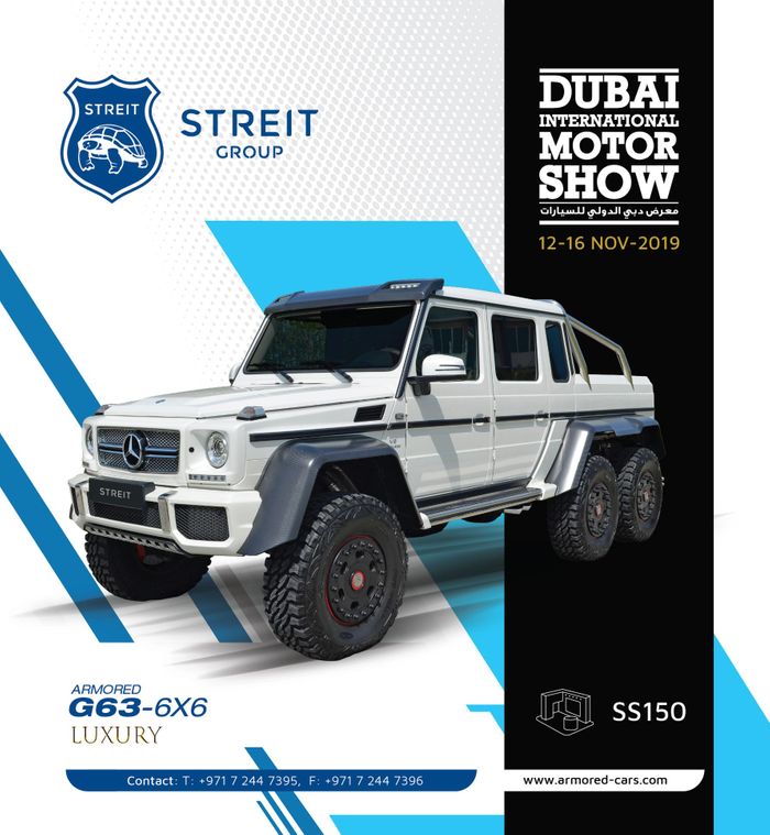 Streit Armored Mercedes G63 Amg 6x6 Dubai International Motor Show 2019 Nothing Like You Ve Ever Seen Before
