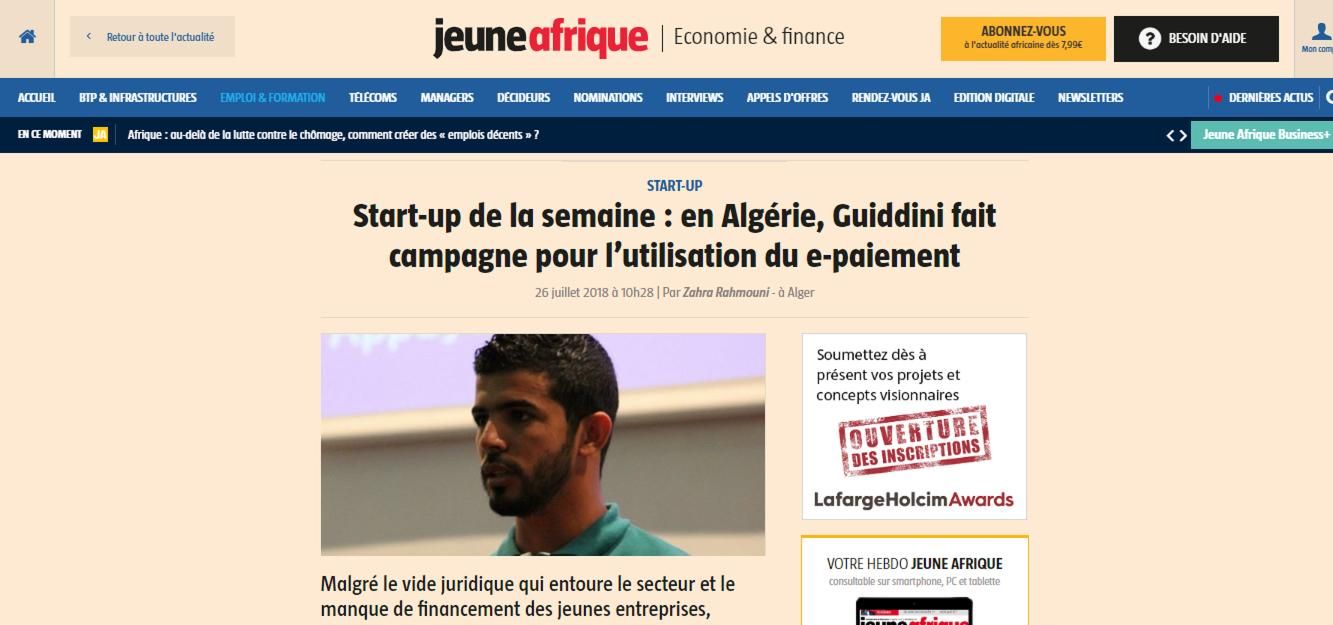 Start-up de la semaine : en Algérie, Guiddini fait campagne pour l’utilisation du e-paiement