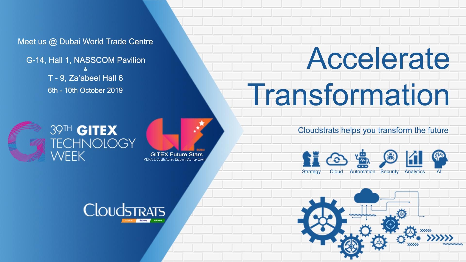 Cloudstrats part of the NASSCOM delegation to showcase its solutions in Dubai at GITEX Technology Week 2019