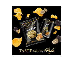 Hunter's Gourmet Hand Cooked Potato Chips – Black Truffle