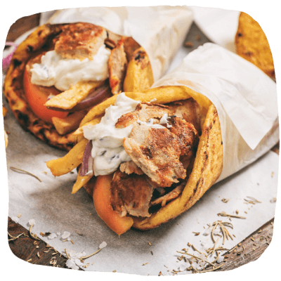 Chicken pita gyro by Elia
