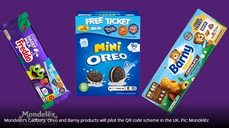 Mondelēz launches QR codes on UK confectionery with info on recycling and wellbeing