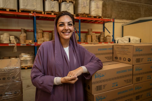 Emirati entrepreneur carves out green cutlery business using fallen date palm leaves