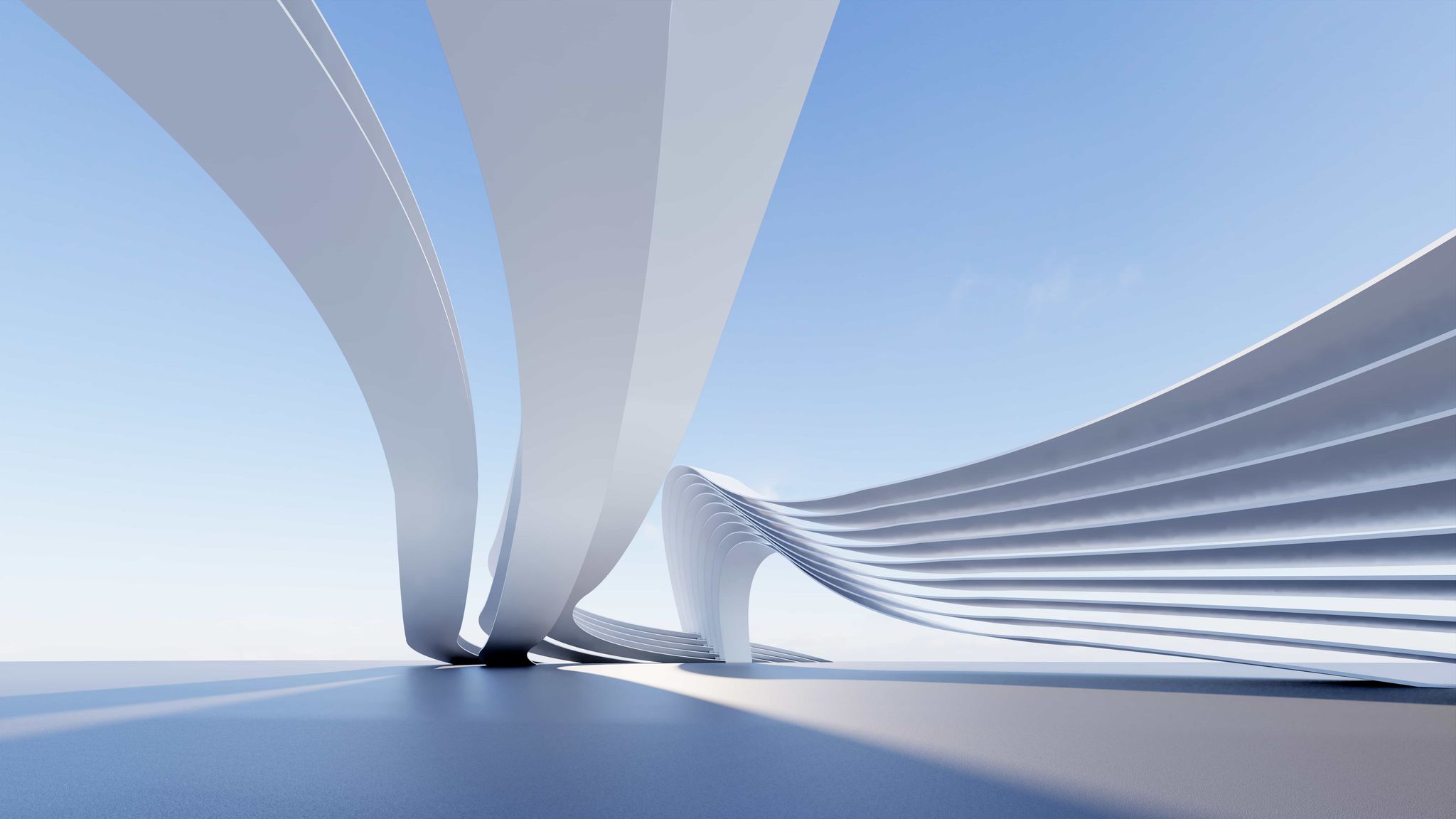 Abstract architectural rendering