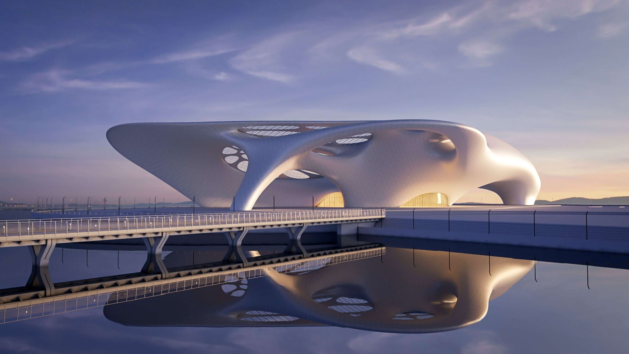 Modern waterfront architectural design