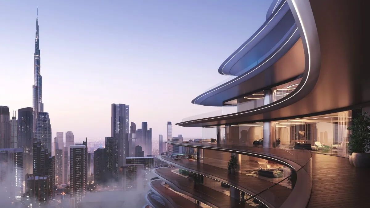 Dubai skyscraper penthouse view