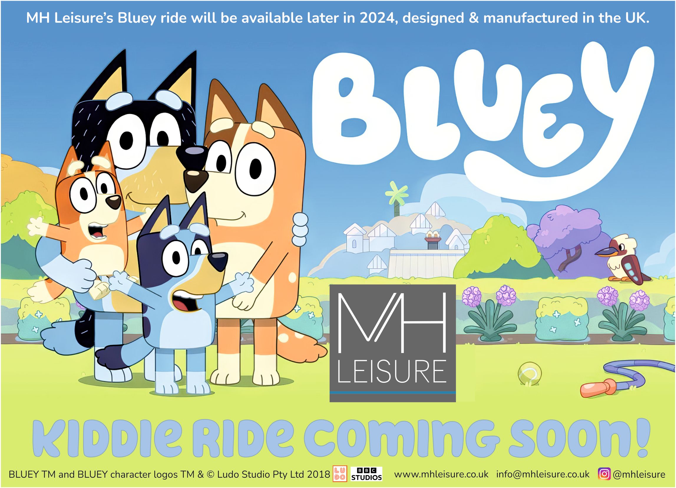 MH Leisure to debut ‘Bluey’ licensed children’s ride and best of British engineering at EAG