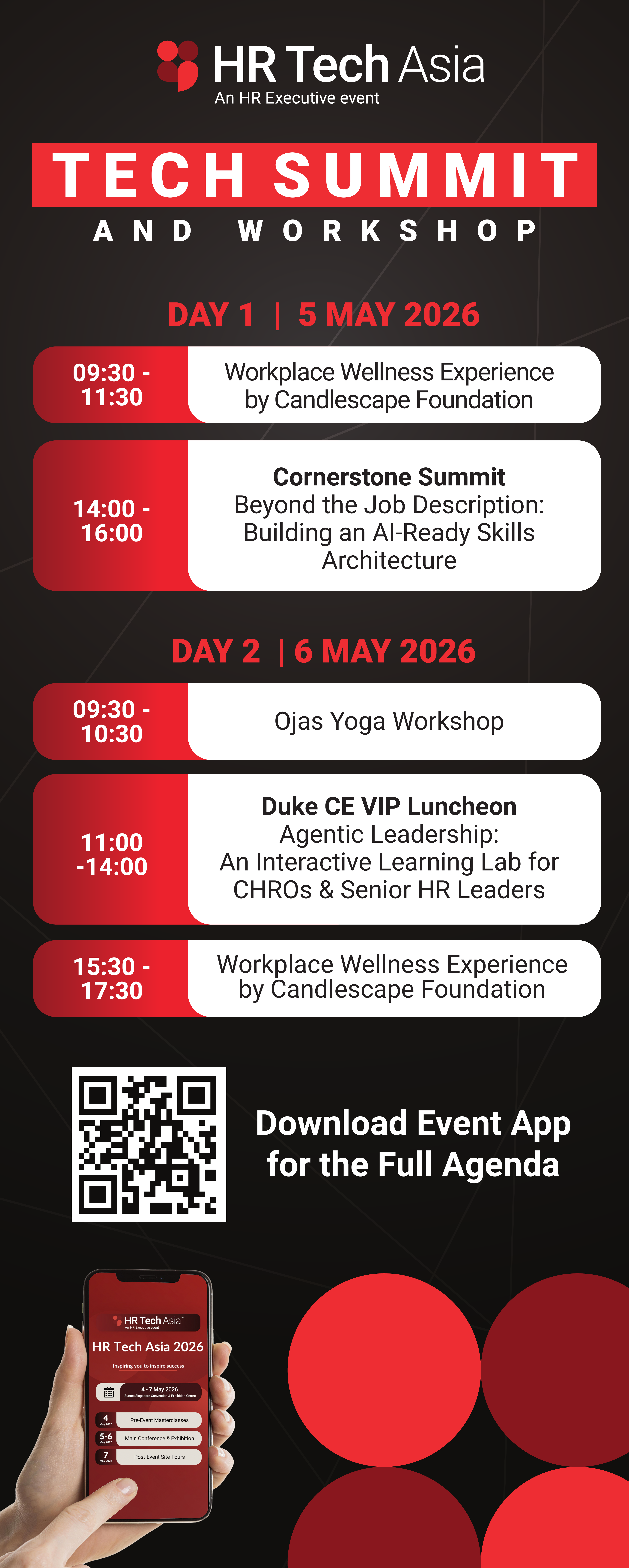 Tech Summit & Workshop programme agenda