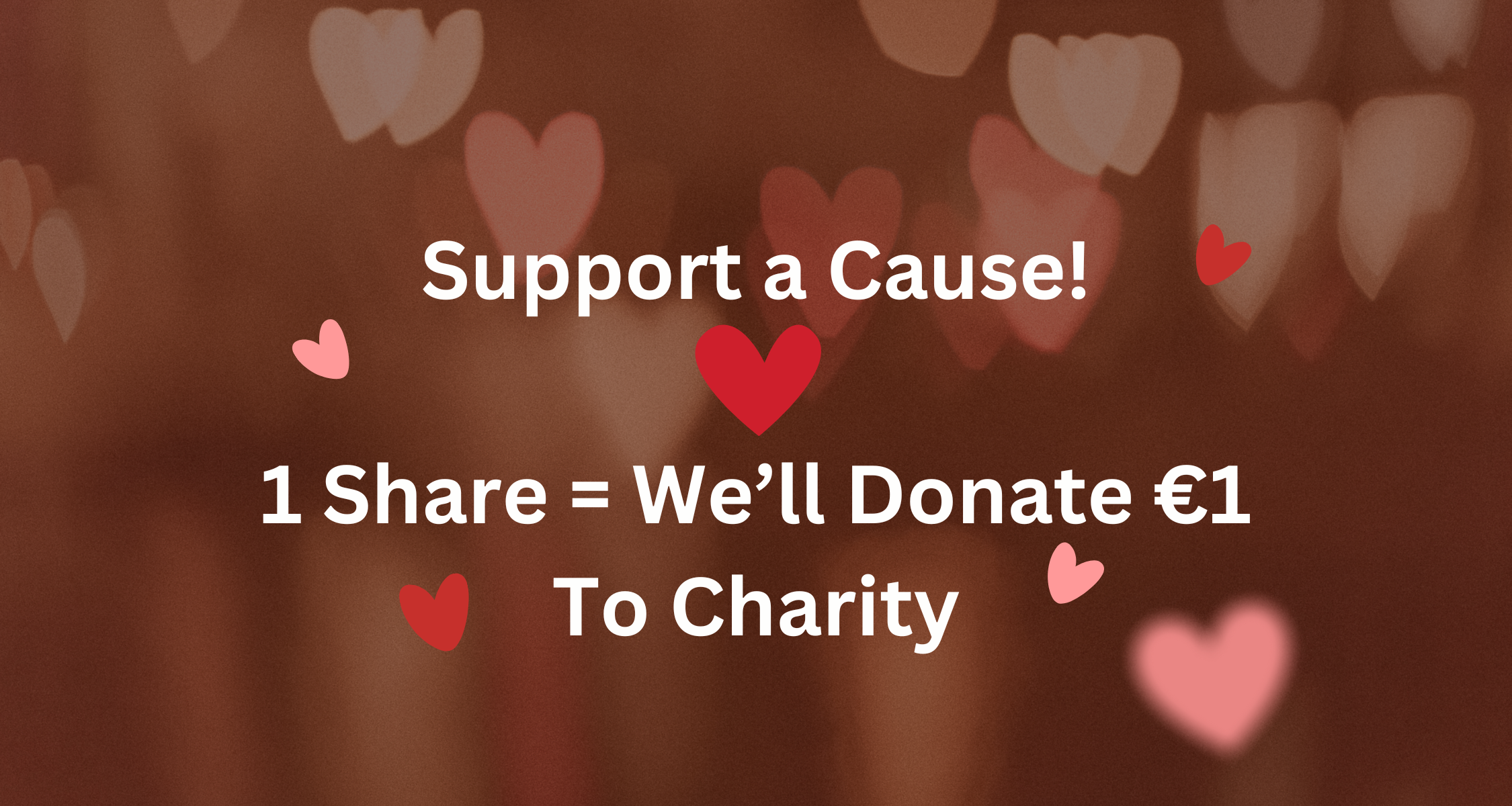 Support a cause. Share your attendance and we'll donate to charity!