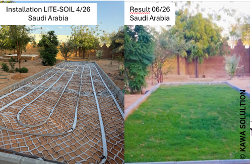 Desert greeing with 70% less water consumption - LITE-SOIL