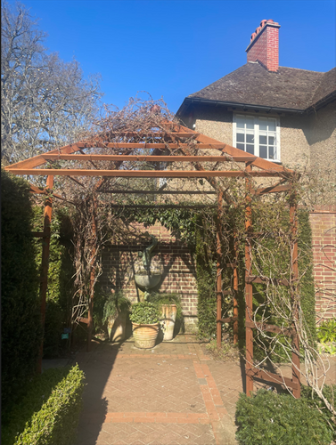 A Living Framework: Bespoke Steel Climbing Gazebo for the Walled Garden East, RHS Wisley