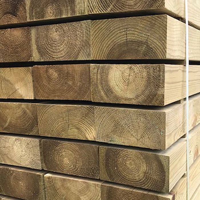 KDM Planed Treated Green Softwood Sleepers