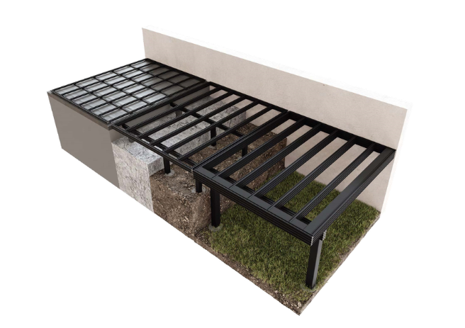 Outdure® Qwickbuild® aluminium deck frame 