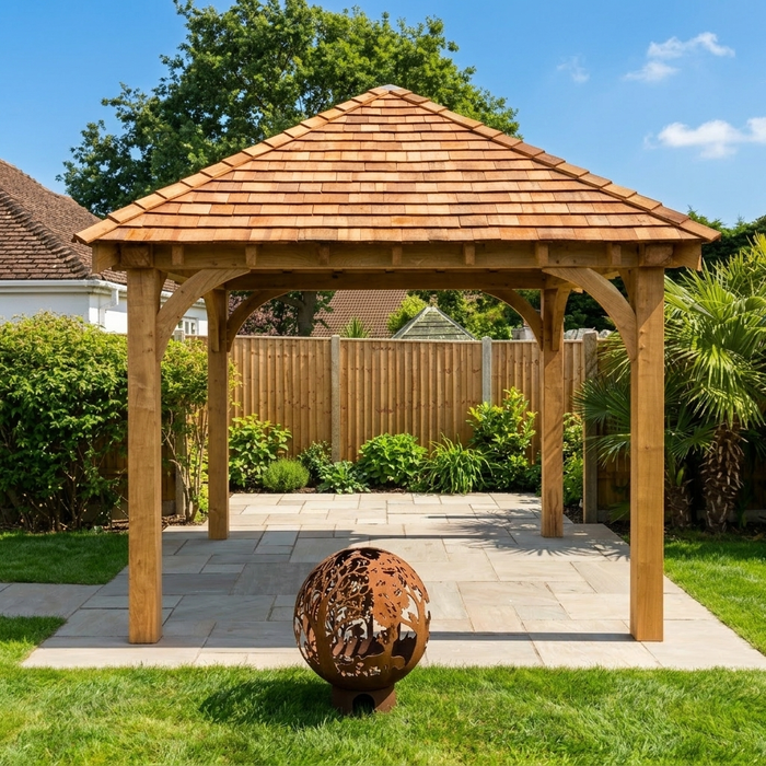 Solid oak gazebo