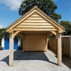 Solid Oak Garage with Storage Shed