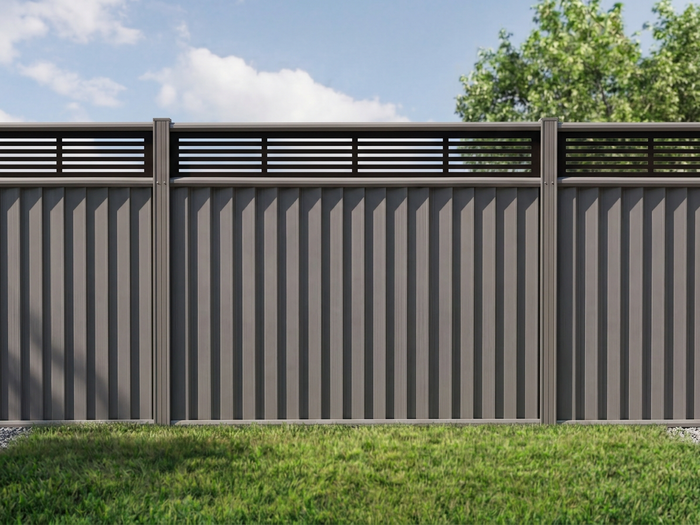 ColourFence Maintenance Free Forever with NEW Slatted Trellis - Extra-Wide (2.35m/7.7ft) Panel - “It Just Makes Sense”