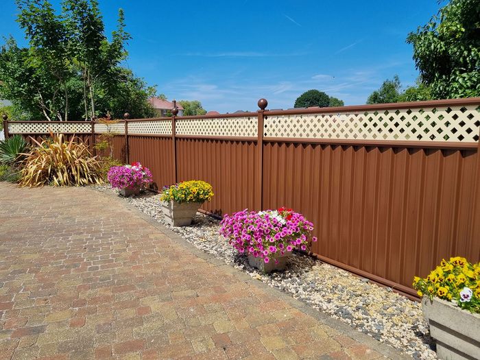 ColourFence Maintenance Free Forever with Traditional Trellis - Extra-Wide (2.35m/7.7ft) Panel - “It Just Makes Sense”