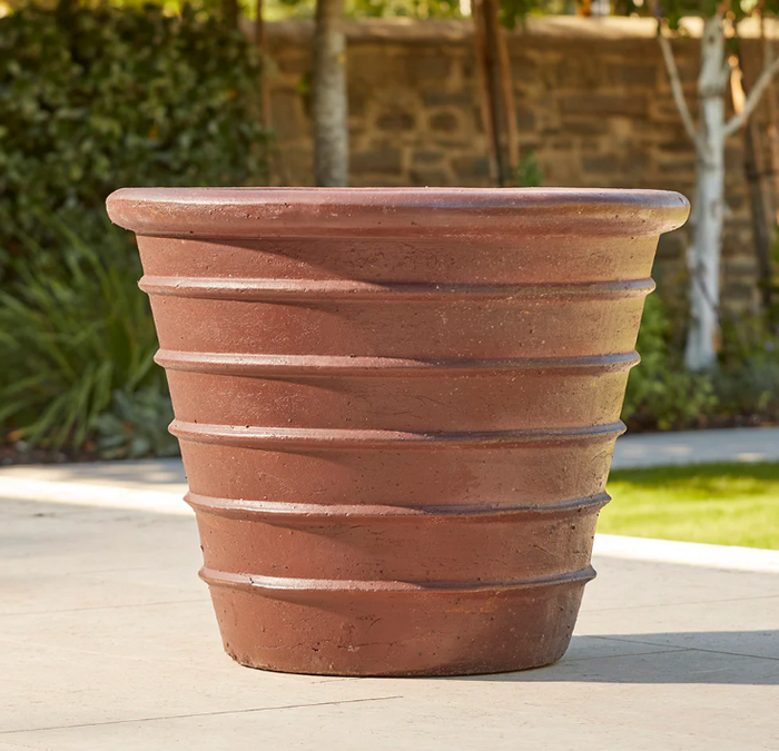 Odette Ribbed Ancient Glazed Plant Pot