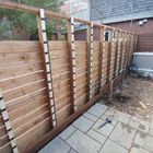 Fences: use rails on or across posts, just snap the boards