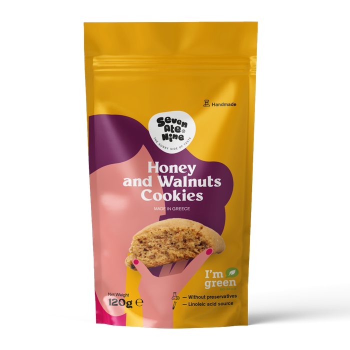 7-ATE-9 Cretan Raw Honey and Walnut Cookies,