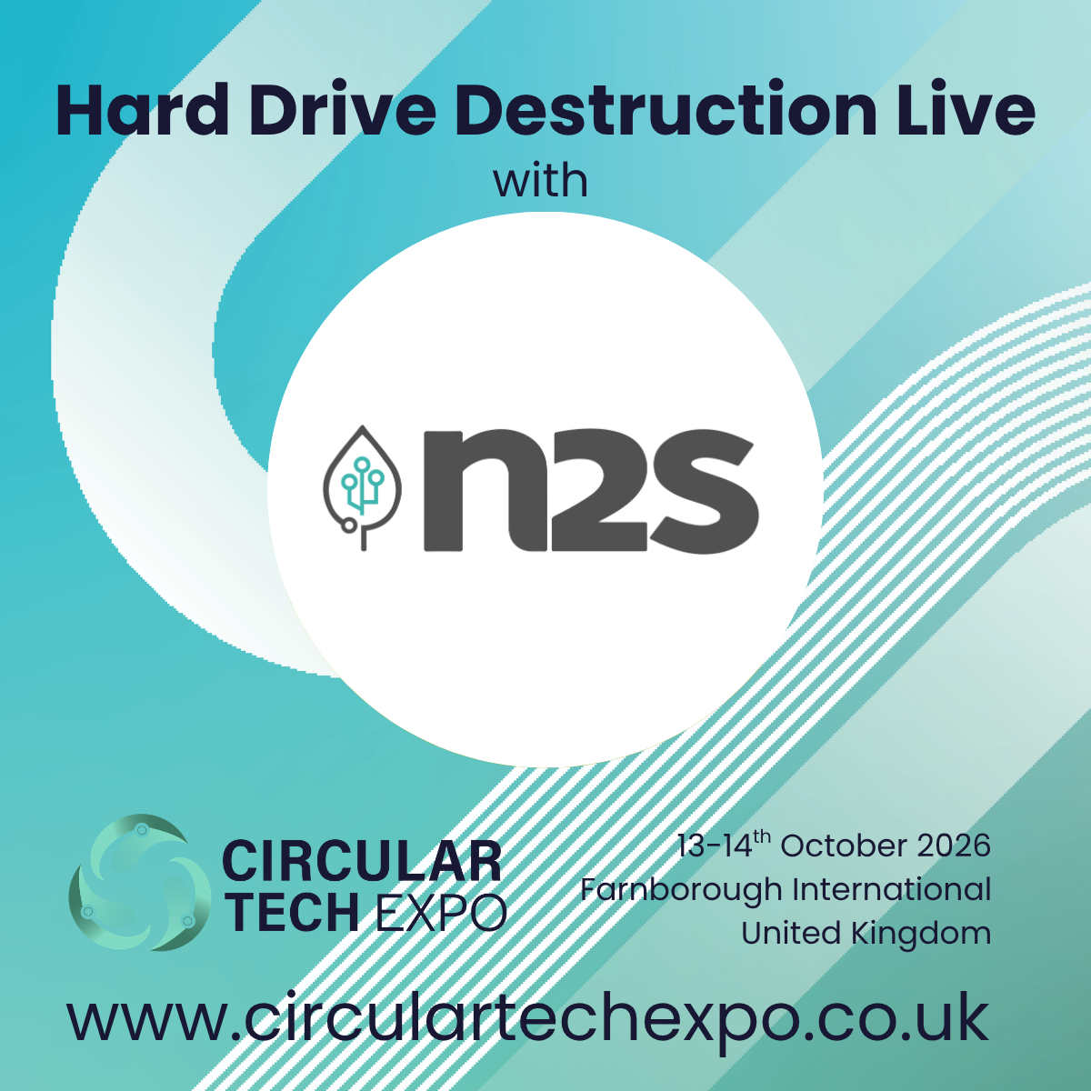 N2S to Deliver Live Data Destruction Experience at Circular Tech Expo 2026