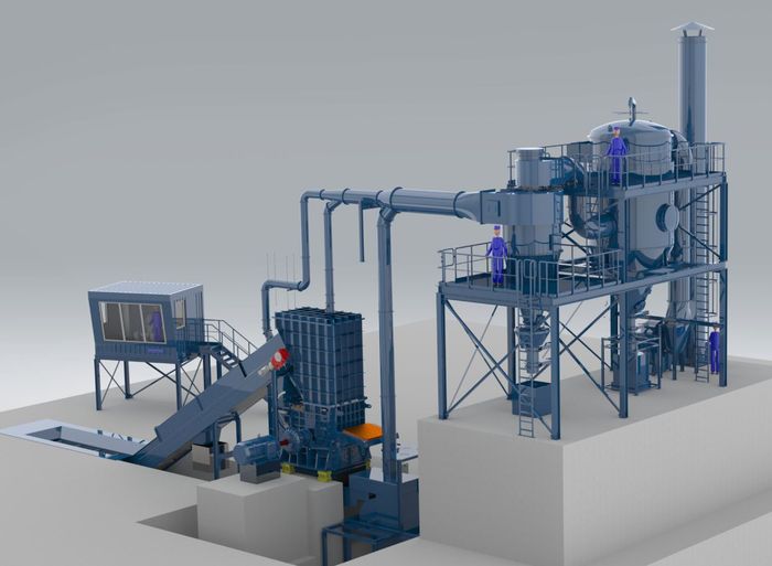 Aluminium shredder installations
