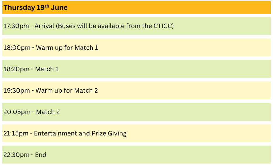 Football timetable