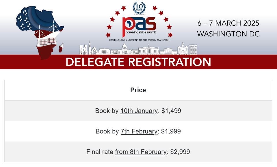 PAS delegate registration prices