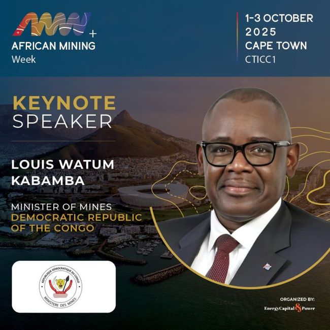 DRC Minister of Mines to Speak at African Mining Week 2025