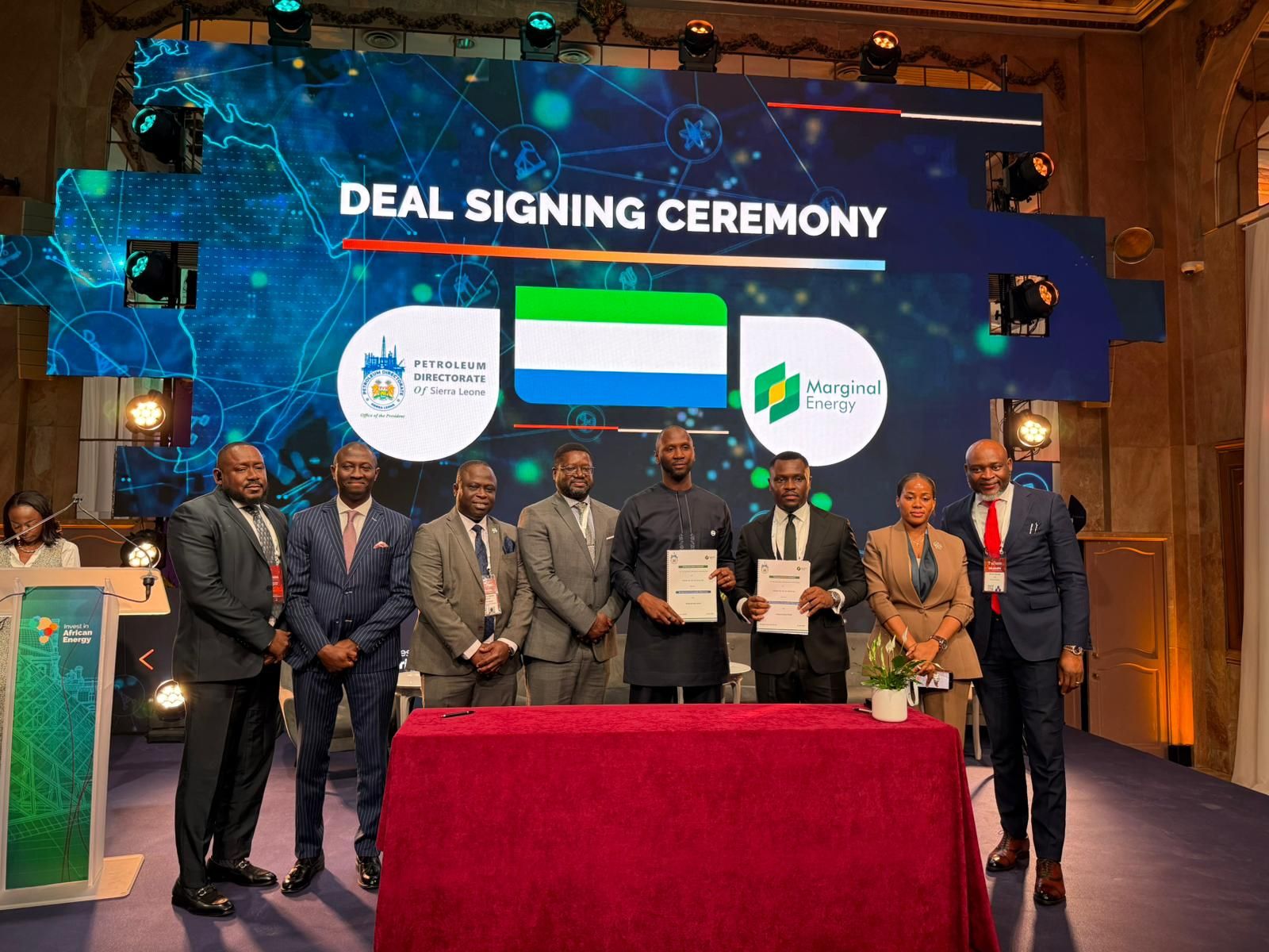 La Sierra Leone signe un accord de concession pétrolière offshore avec Marginal Energy