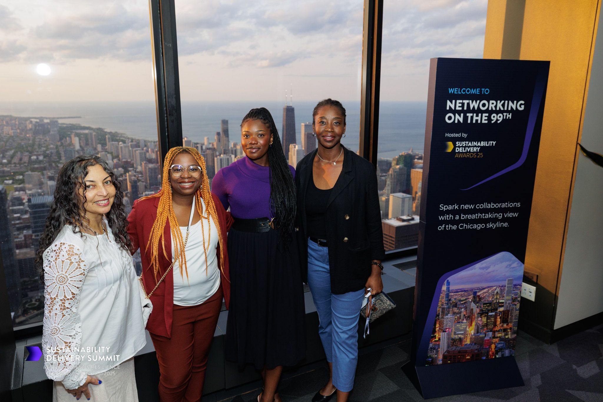 Welcome drinks reception: Networking on the 99th