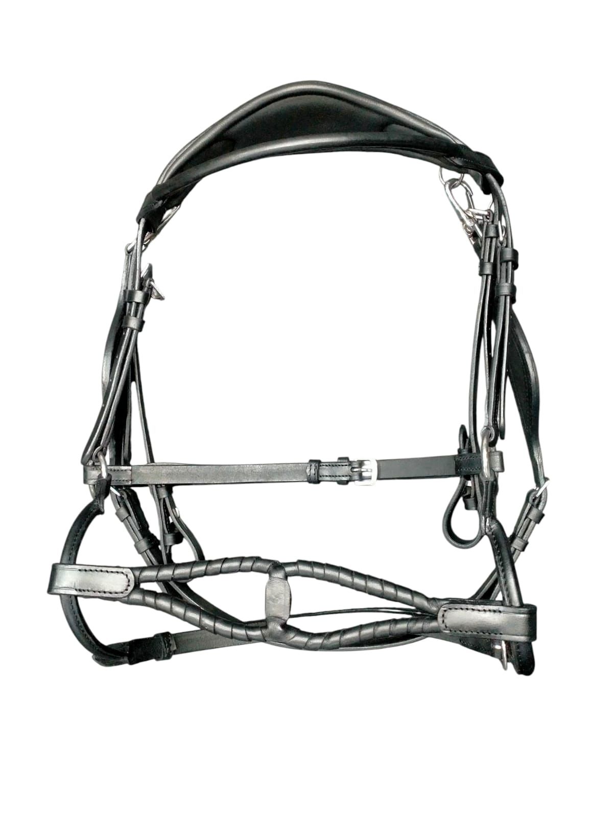 Leather Bridle with Rolled Up Browband – Premium Equestrian Bridle
